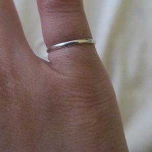 Thin silver ring